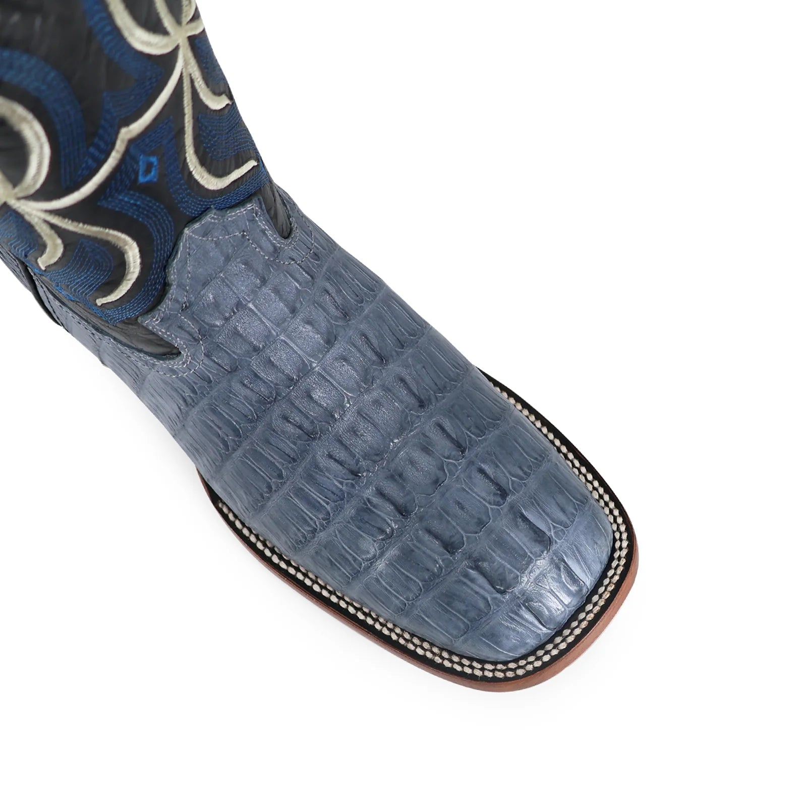 Cocodrilo Cola Azul Mezclilla, Horma Bulldog