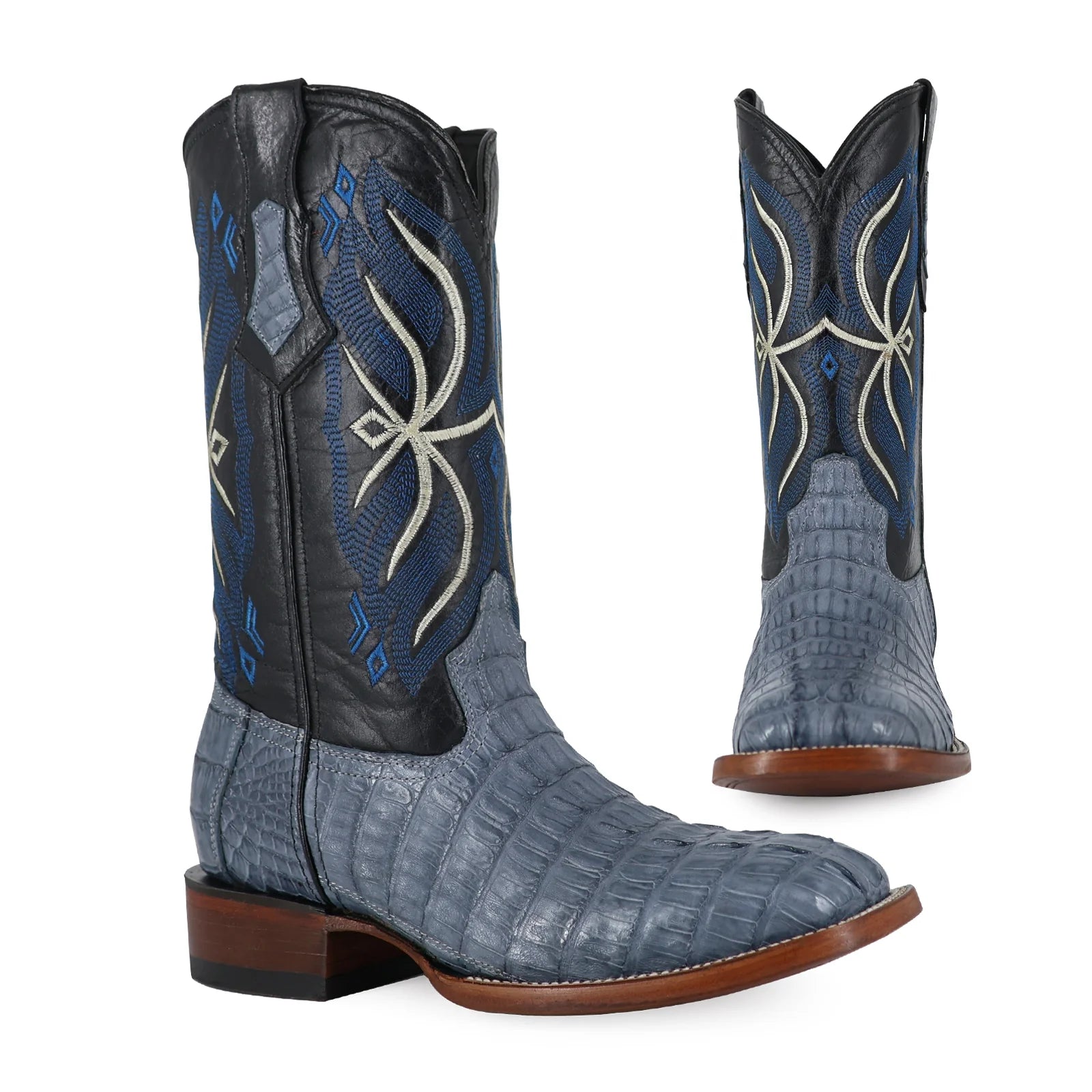 Cocodrilo Cola Azul Mezclilla, Horma Bulldog