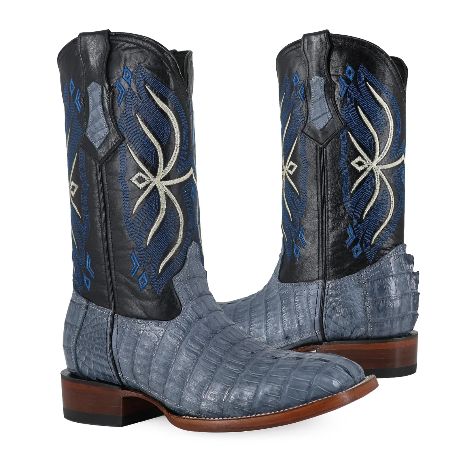 Cocodrilo Cola Azul Mezclilla, Horma Bulldog