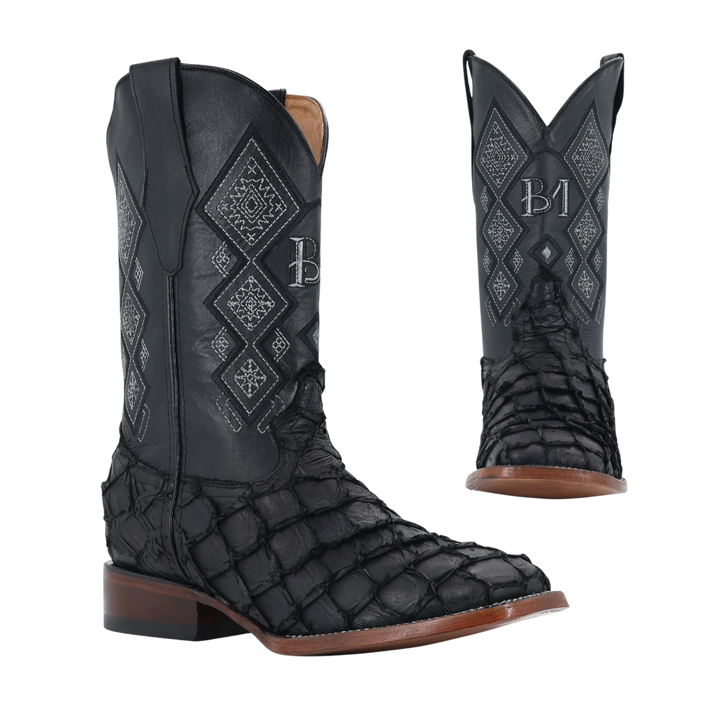 Pescado Pirarucu Nobuck Negro, Horma Bulldog