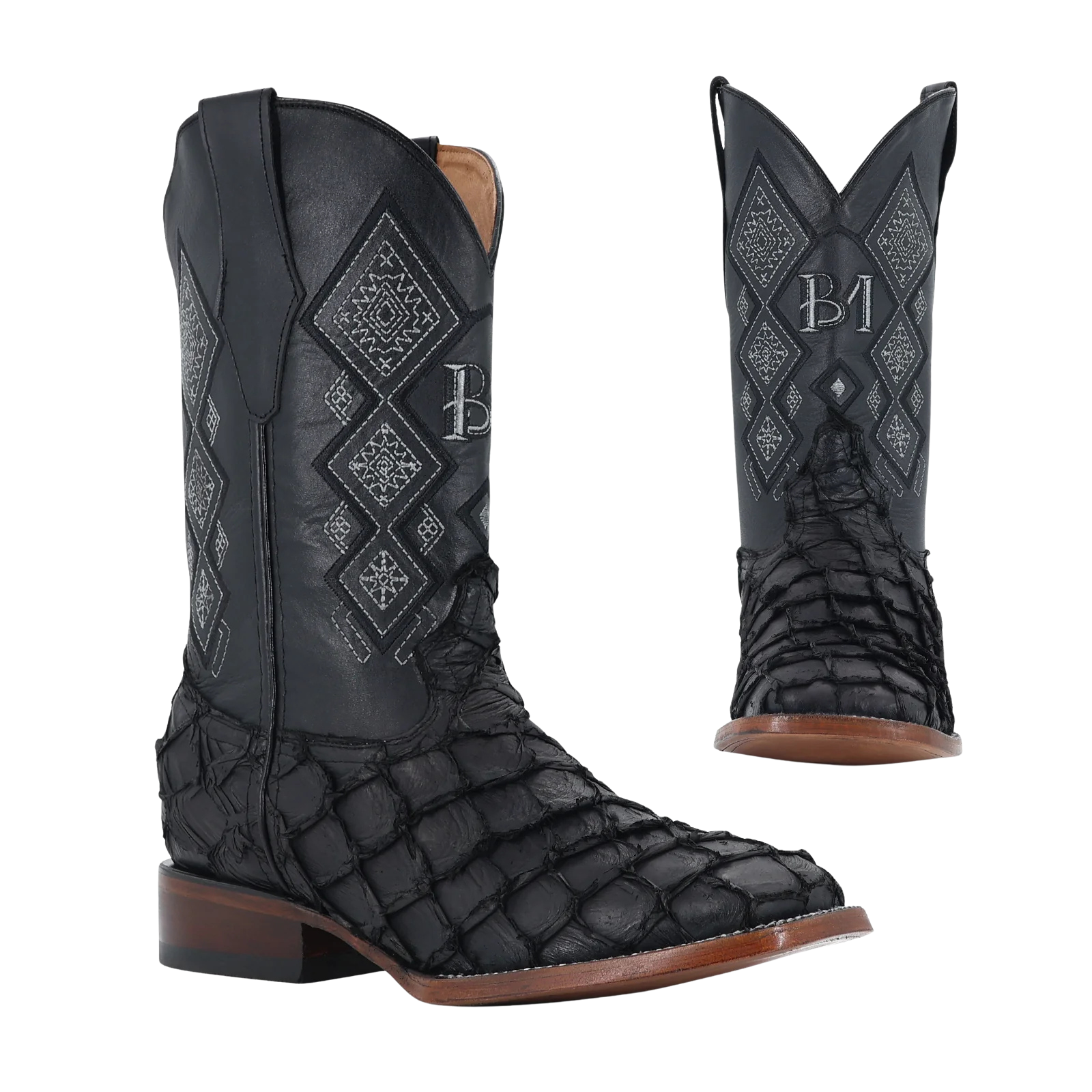 Pescado Pirarucu Nobuck Negro, Horma Bulldog
